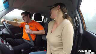 Europeo babe scopata da dietro dal suo strada maestra